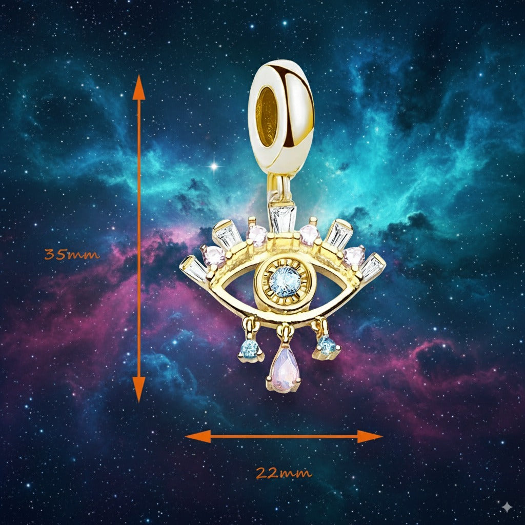 Lucky Nazar Evil Eye Pendant – 18K Gold-Plated 925 Sterling Silver Talisman for Protection & Good Fortune