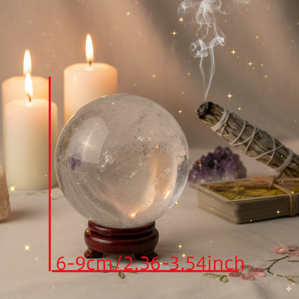 Clear Quartz Sphere – Large Manifestation Crystal for Abundance & Clarity