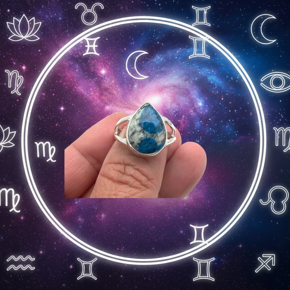 K2 Jasper Teardrop Ring • 925 Sterling Silver • Higher Guidance & Balance