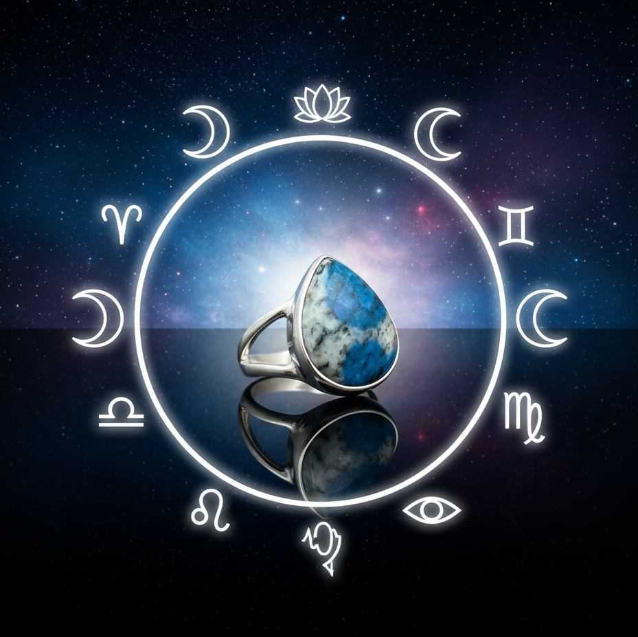 K2 Jasper Teardrop Ring • 925 Sterling Silver • Higher Guidance & Balance