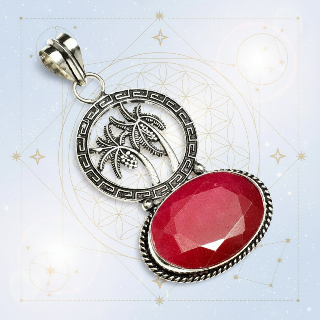 Tropical Radiance Ruby Pendant: Ignite Passion & Vitality