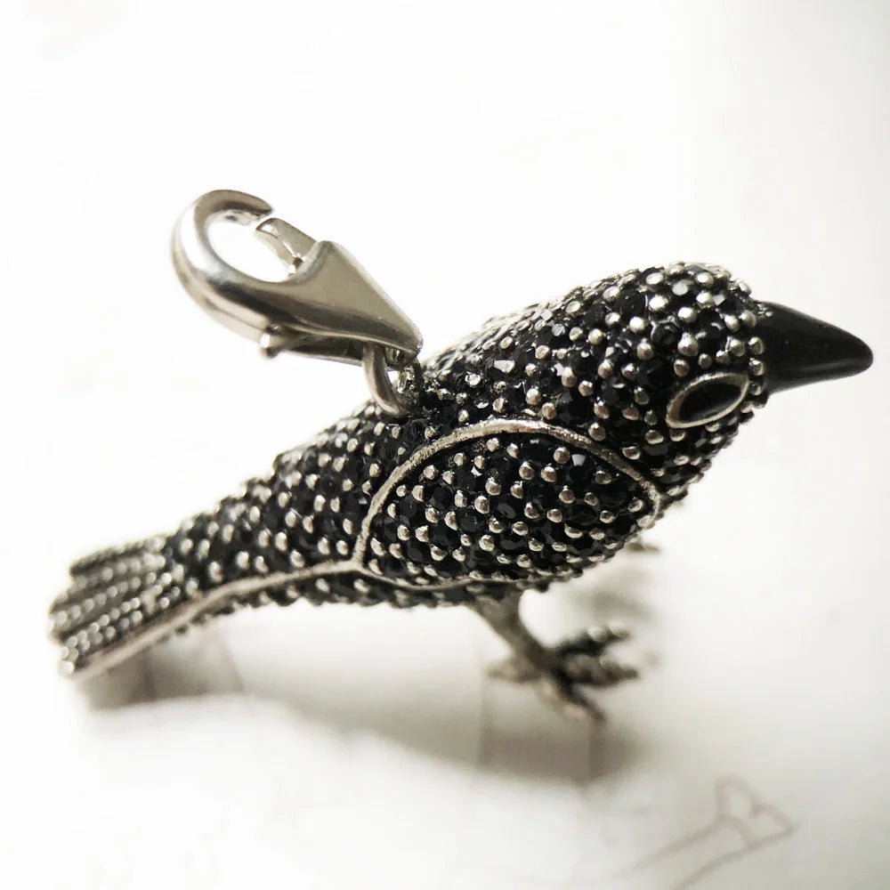 Black Raven Pendant – 925 Sterling Silver Talisman Necklace