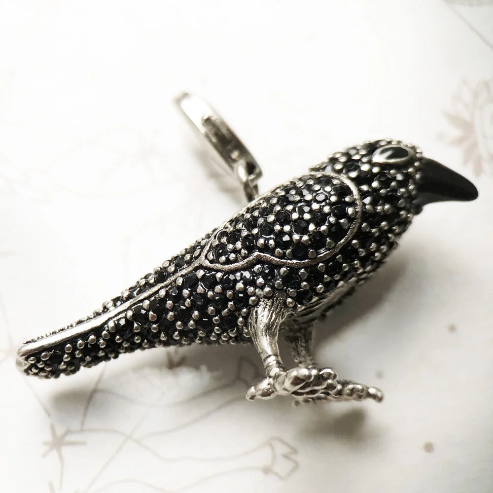 Black Raven Pendant – 925 Sterling Silver Talisman Necklace