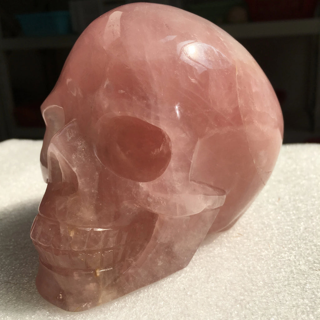Natural Rose Quartz Crystal Skull – 1 kg of Love, Healing &amp; Mystical Energy