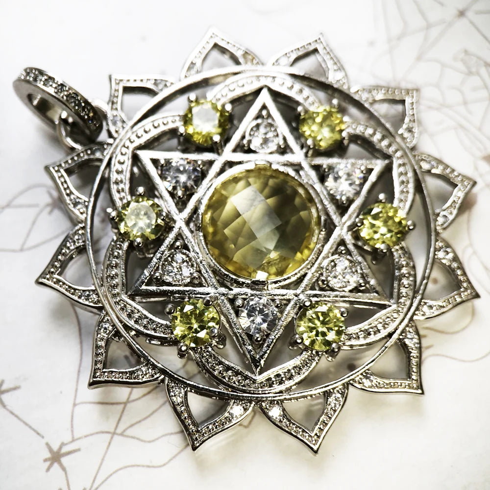 Sterling Silver Pendant HEART CHAKRA