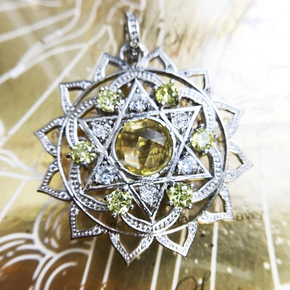 Sterling Silver Pendant HEART CHAKRA