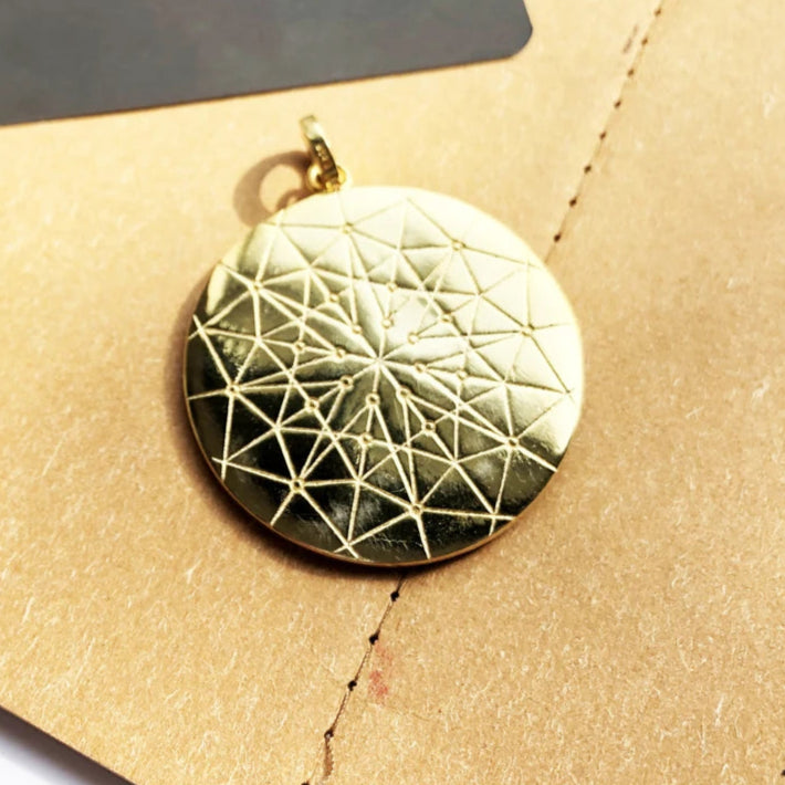 Grand Cosmic Amulet – 18K Gold-Plated 925 Sterling Silver Talisman with Turquoise & Lucky Symbols