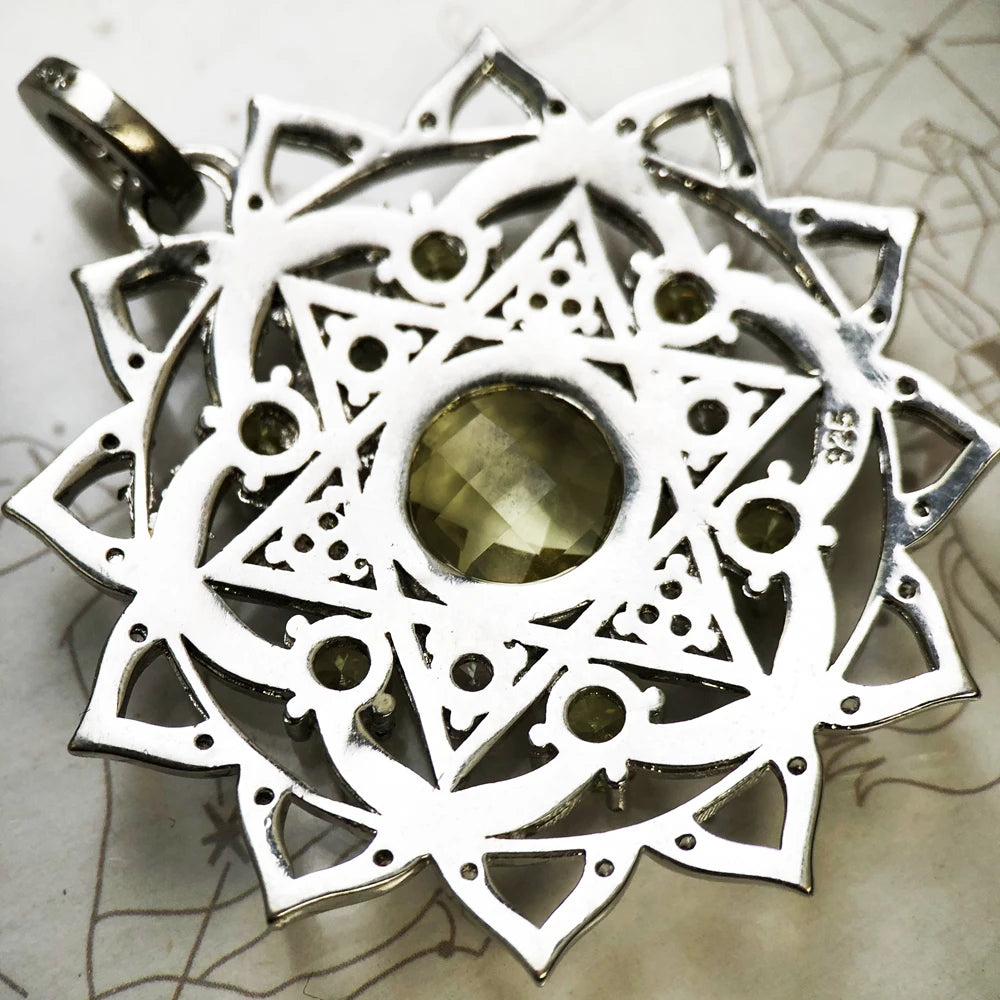 Sterling Silver Pendant HEART CHAKRA
