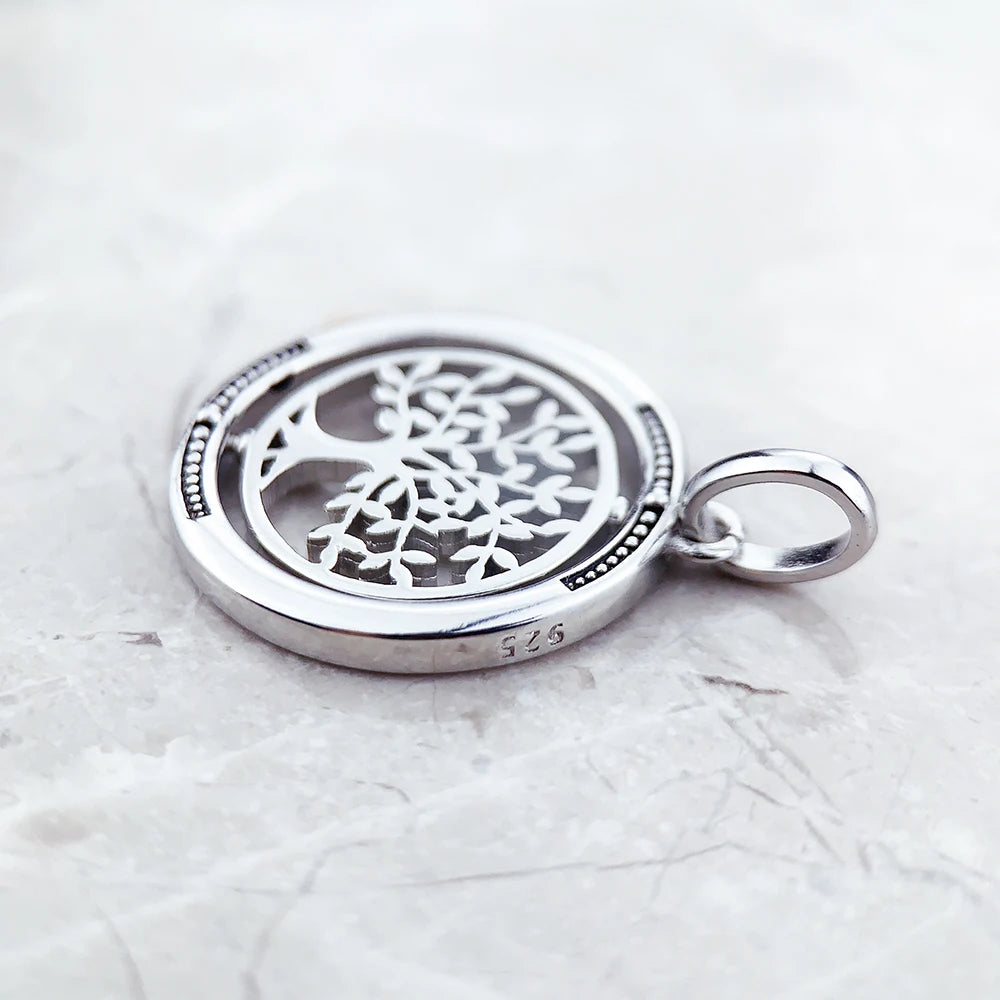 Brie & Marie Rotating Tree of Life Pendant – 925 Sterling Silver Symbol of Balance & Growth