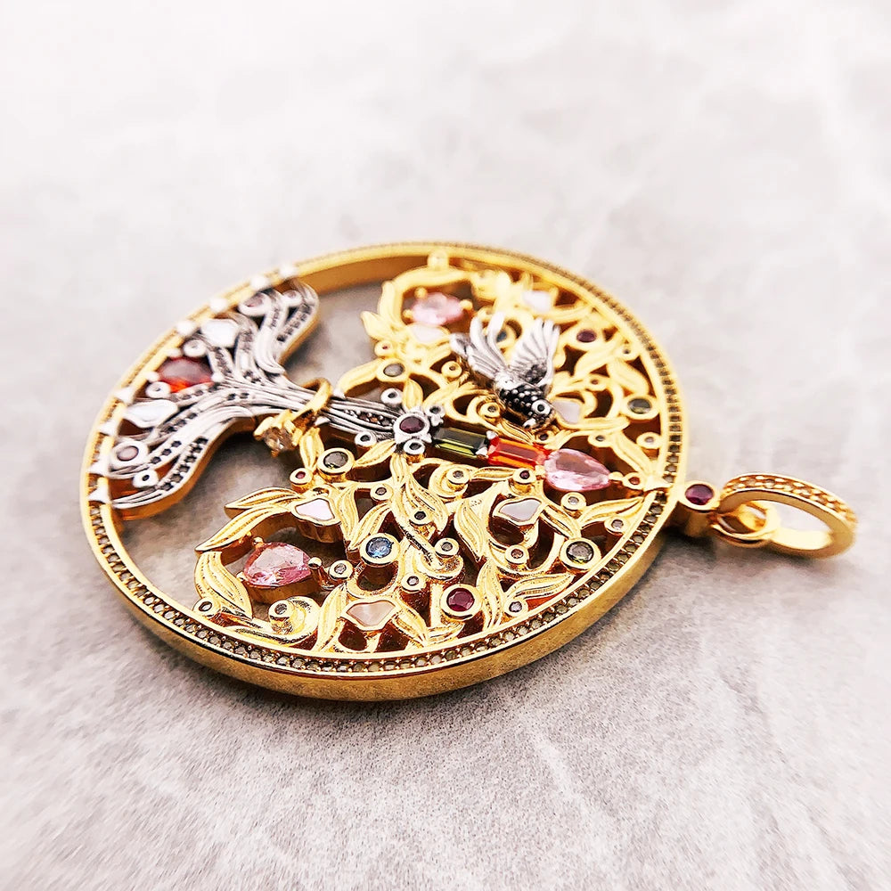 Brie & Marie Tree of Love Pendant – 18K Gold Plated 925 Sterling Silver