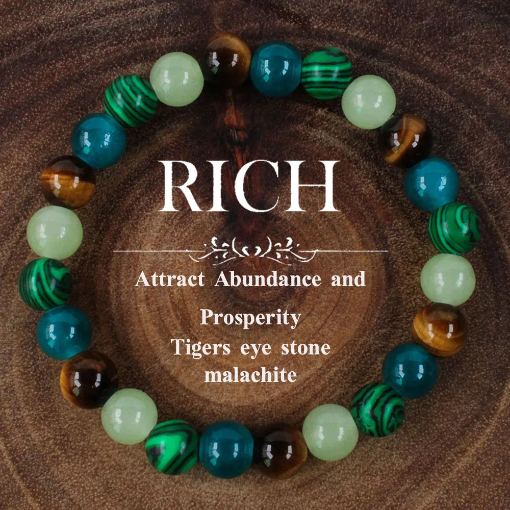 Rich Money Bracelet – Natural Stone Prosperity Bangle