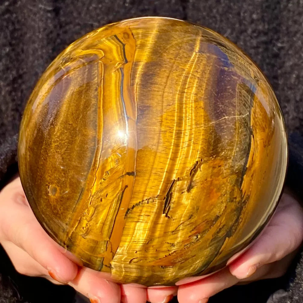 Golden Tiger’s Eye Crystal Sphere – Strength, Courage & Prosperity