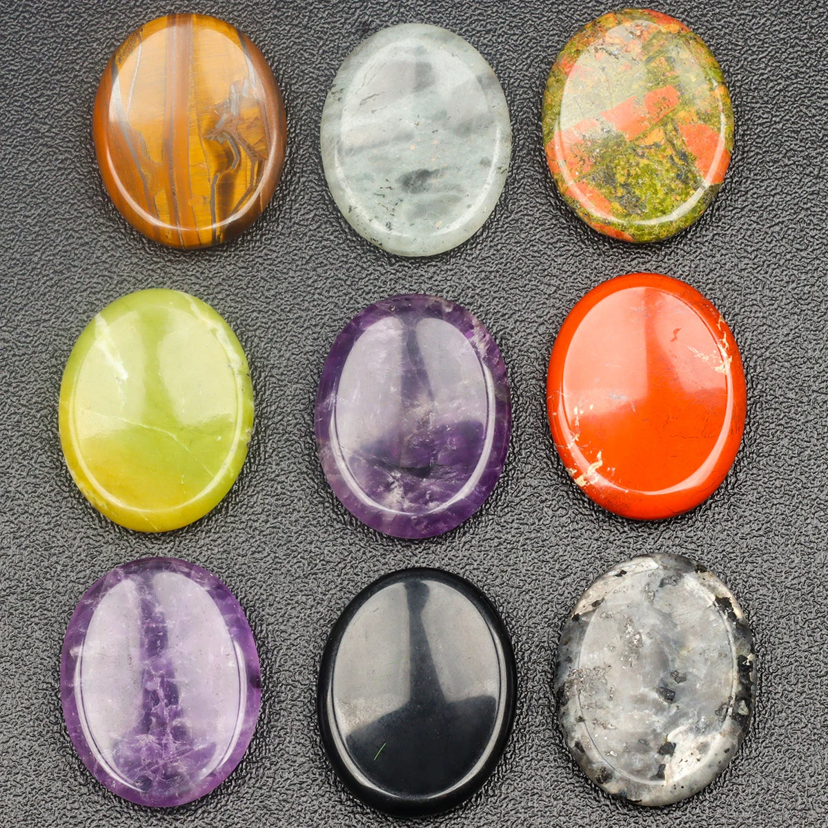 Jade Chakra Palm Stone – Natural Crystal Quartz Worry Stone for Healing & Manifestation