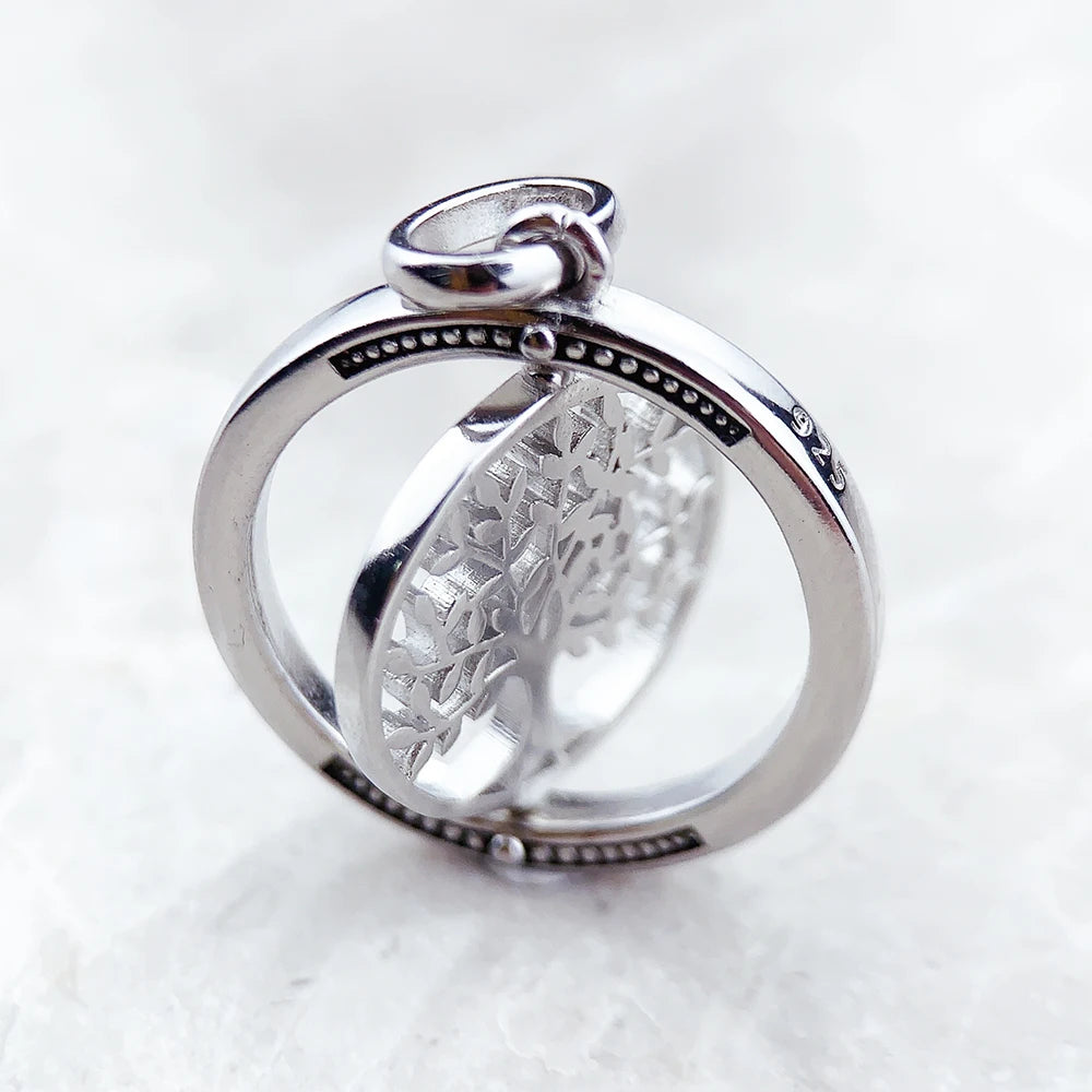 Brie & Marie Rotating Tree of Life Pendant – 925 Sterling Silver Symbol of Balance & Growth