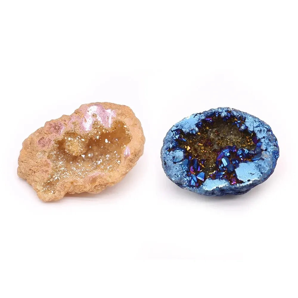 ✨ Natural Agate Treasure Bowls – 2pcs Crystal Energy Gemstone Set