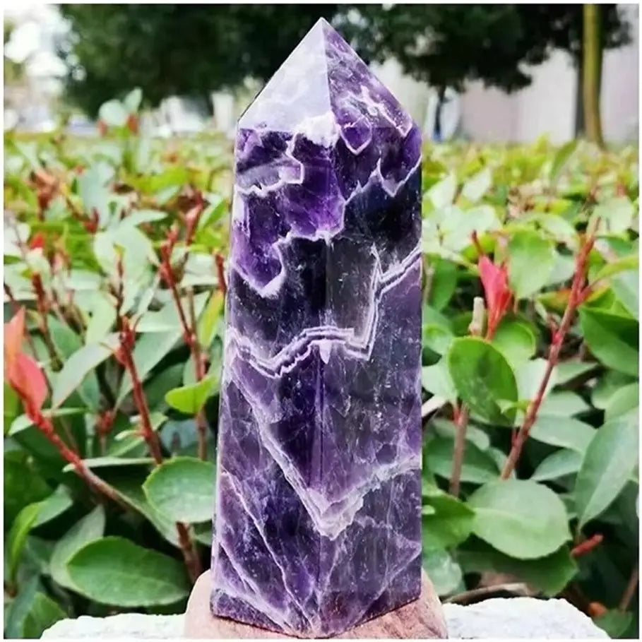 Natural Dream Amethyst Quartz Tower Wand – Spiritual Growth & Manifestation Crystal (200–500 g)