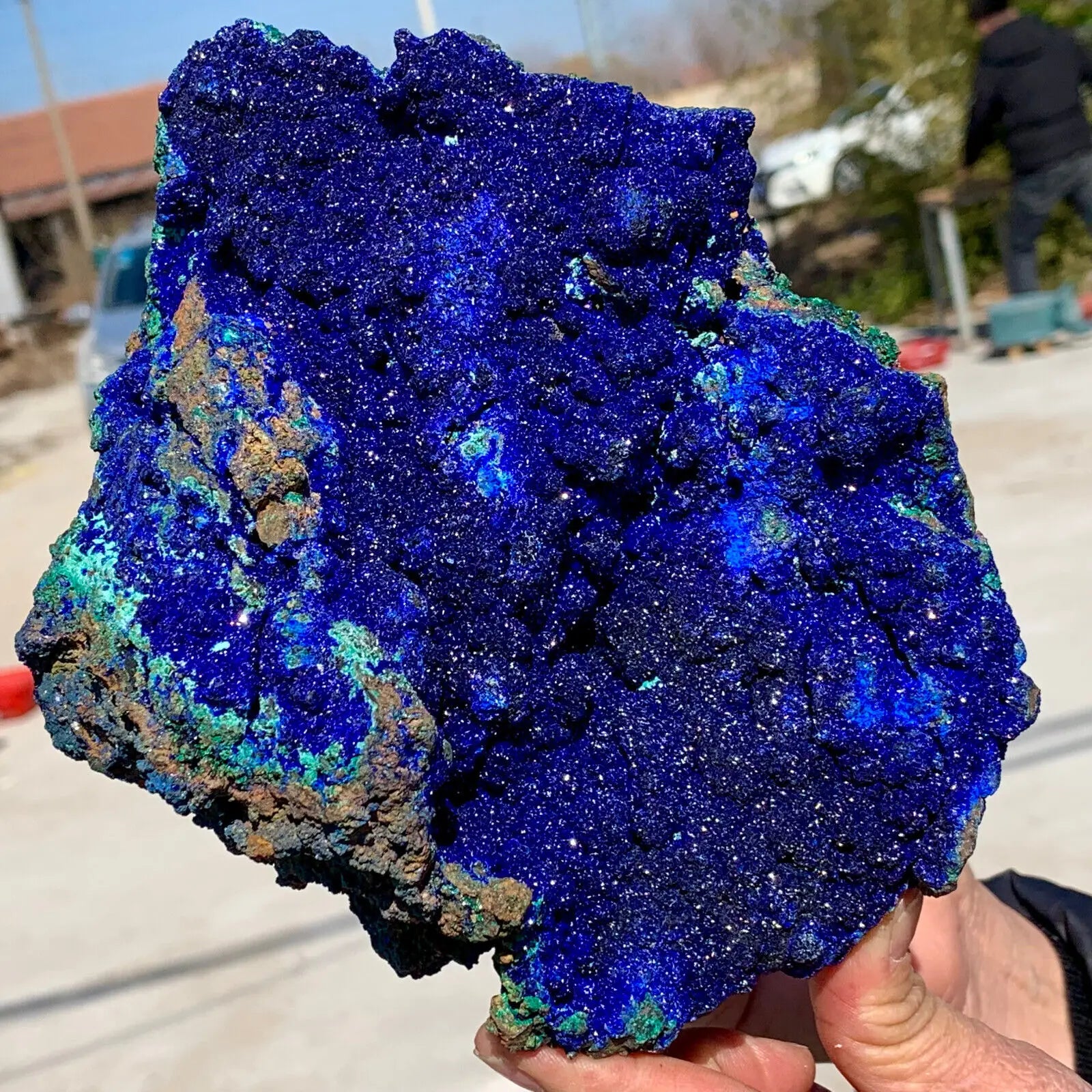 Large Natural Azurite Crystal Cluster – Manifestation Stone for Wealth & Spiritual Growth (550–1000g)