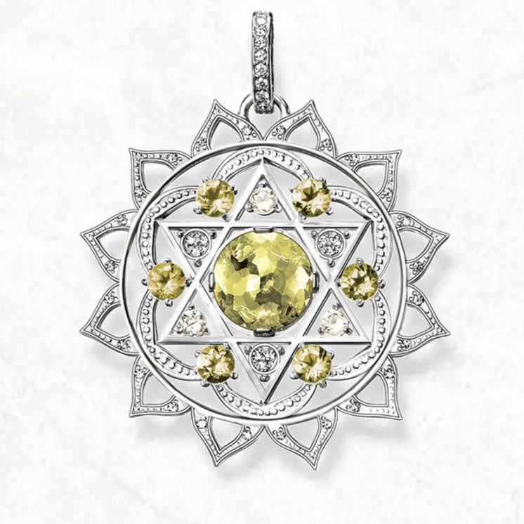 Sterling Silver Pendant HEART CHAKRA