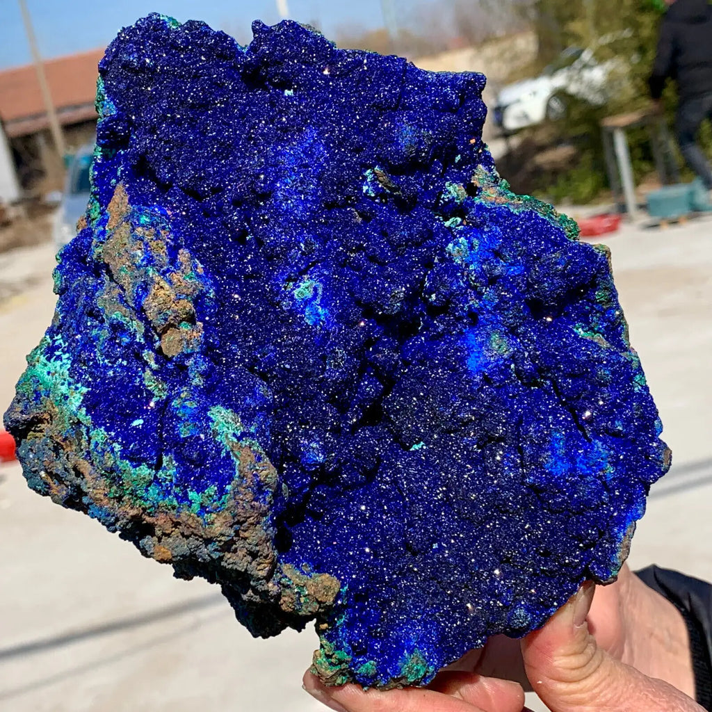 Large Natural Azurite Crystal Cluster – Manifestation Stone for Wealth & Spiritual Growth (550–1000g)