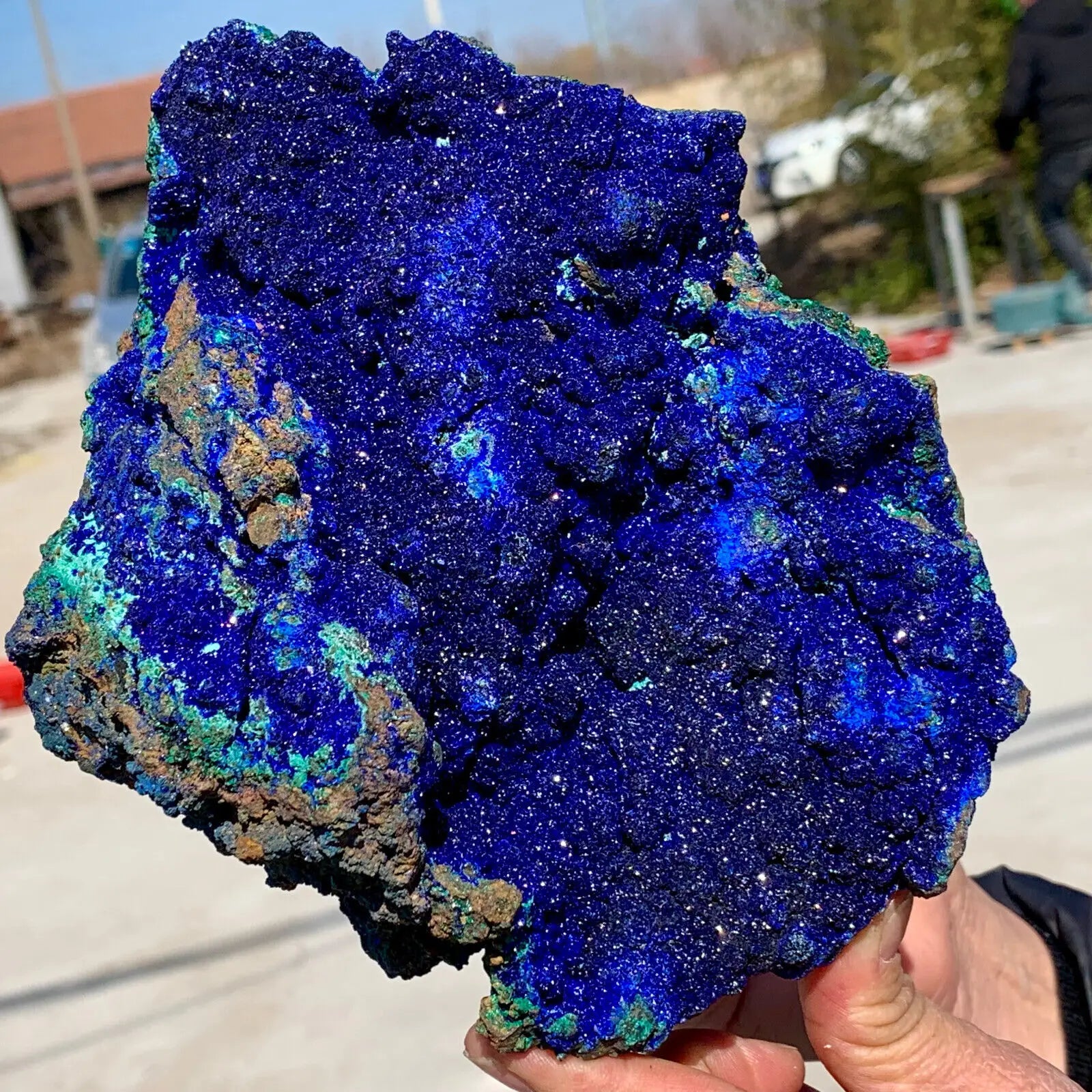 Large Natural Azurite Crystal Cluster – Manifestation Stone for Wealth & Spiritual Growth (550–1000g)