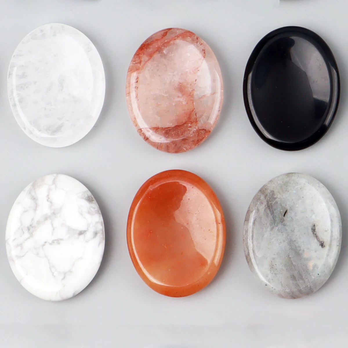 Jade Chakra Palm Stone – Natural Crystal Quartz Worry Stone for Healing & Manifestation