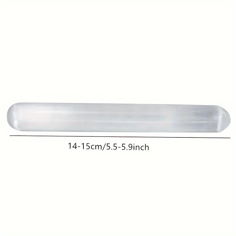 Natural Selenite Wand – Healing, Calming & High Energy Crystal from Morocco (Cleansing & Protection Tool)