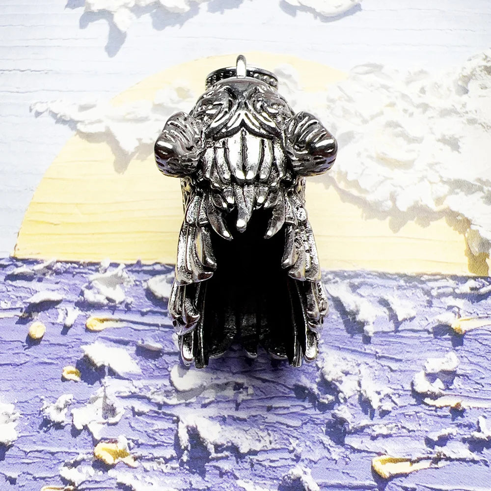 Howling Wolf Pendant – 925 Sterling Silver with Zircon Accents (Unisex)