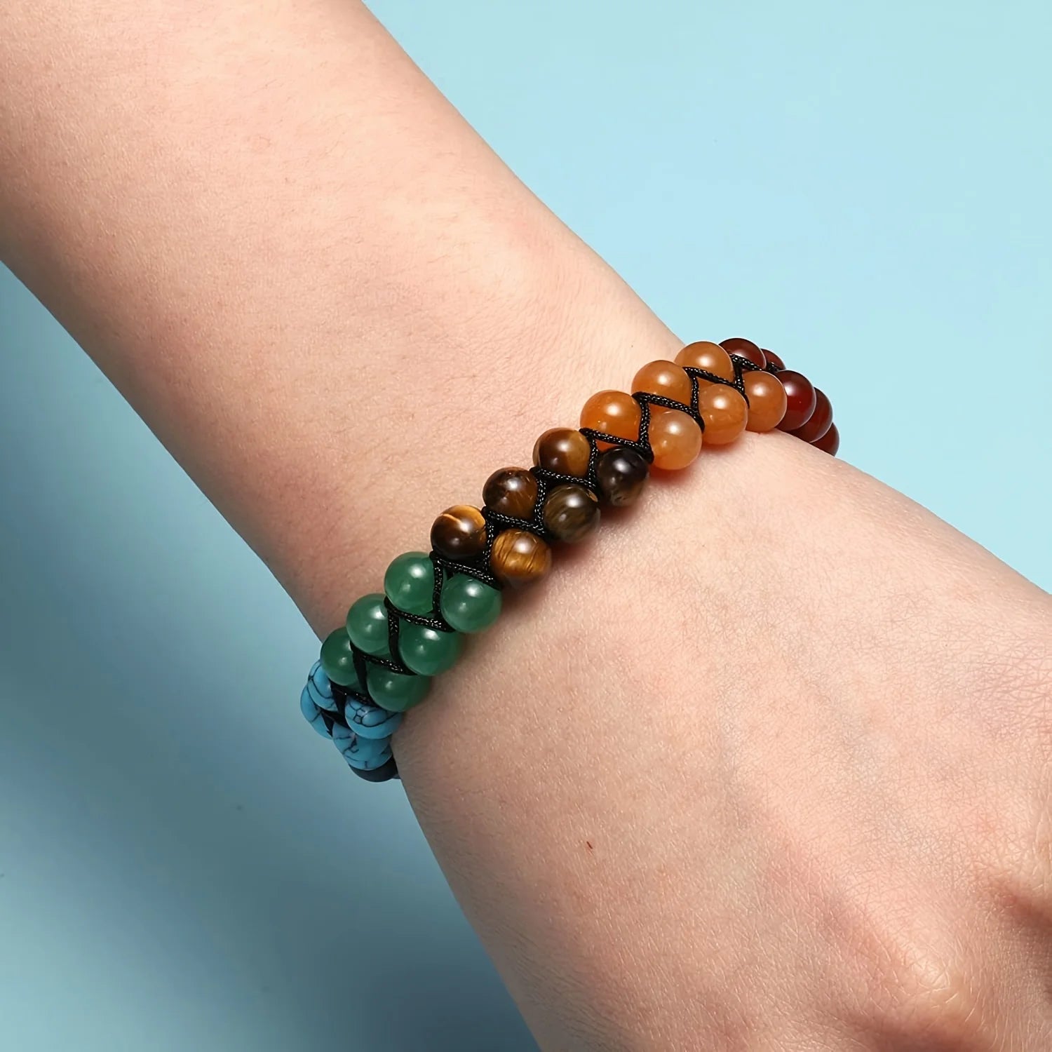 7 Chakra Healing Crystal Bracelet – Adjustable Beaded Yoga & Meditation Jewelry