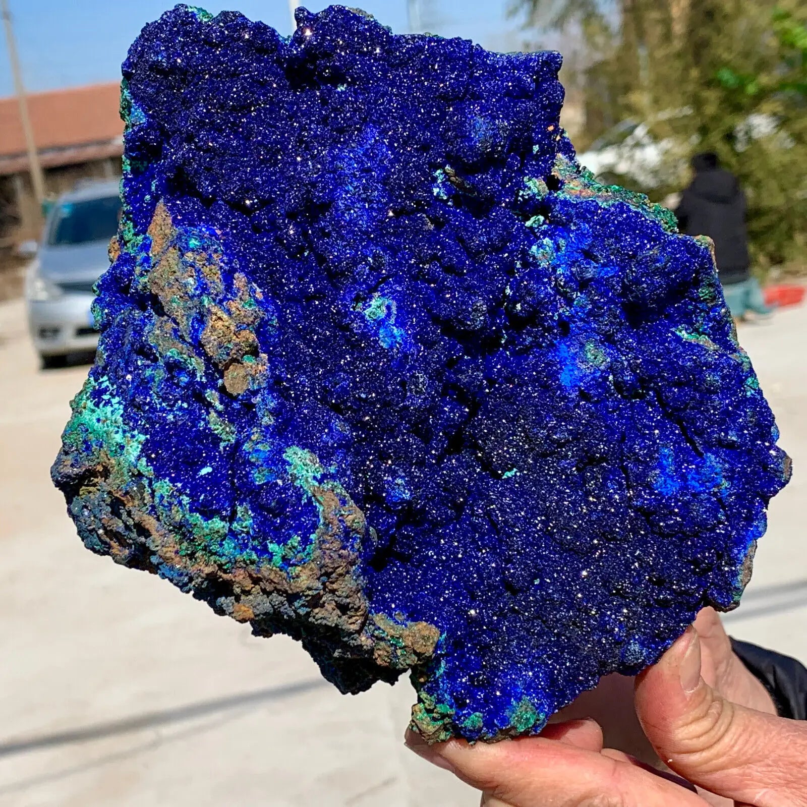 Large Natural Azurite Crystal Cluster – Manifestation Stone for Wealth & Spiritual Growth (550–1000g)