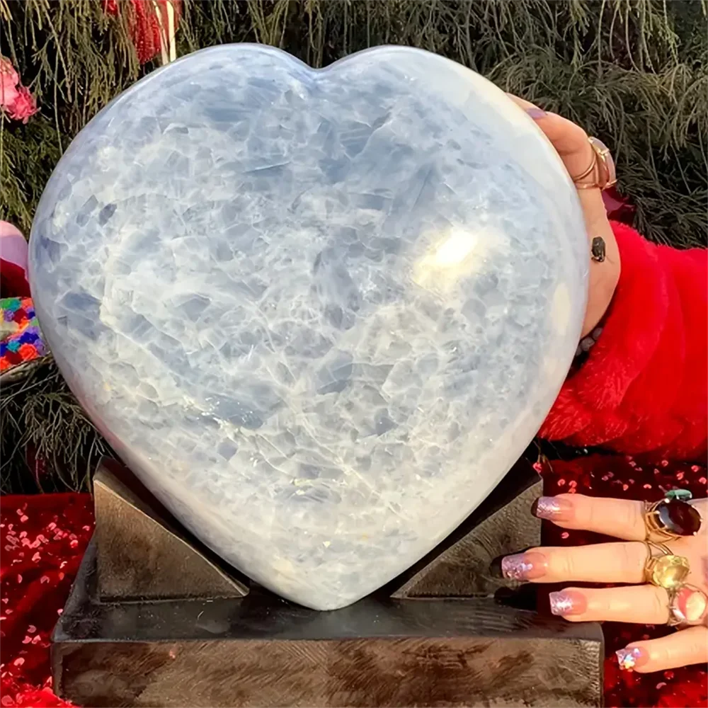 Celestial Love Celestite Heart – 300 g to 700 g | Angelic Peace & Manifestation Crystal
