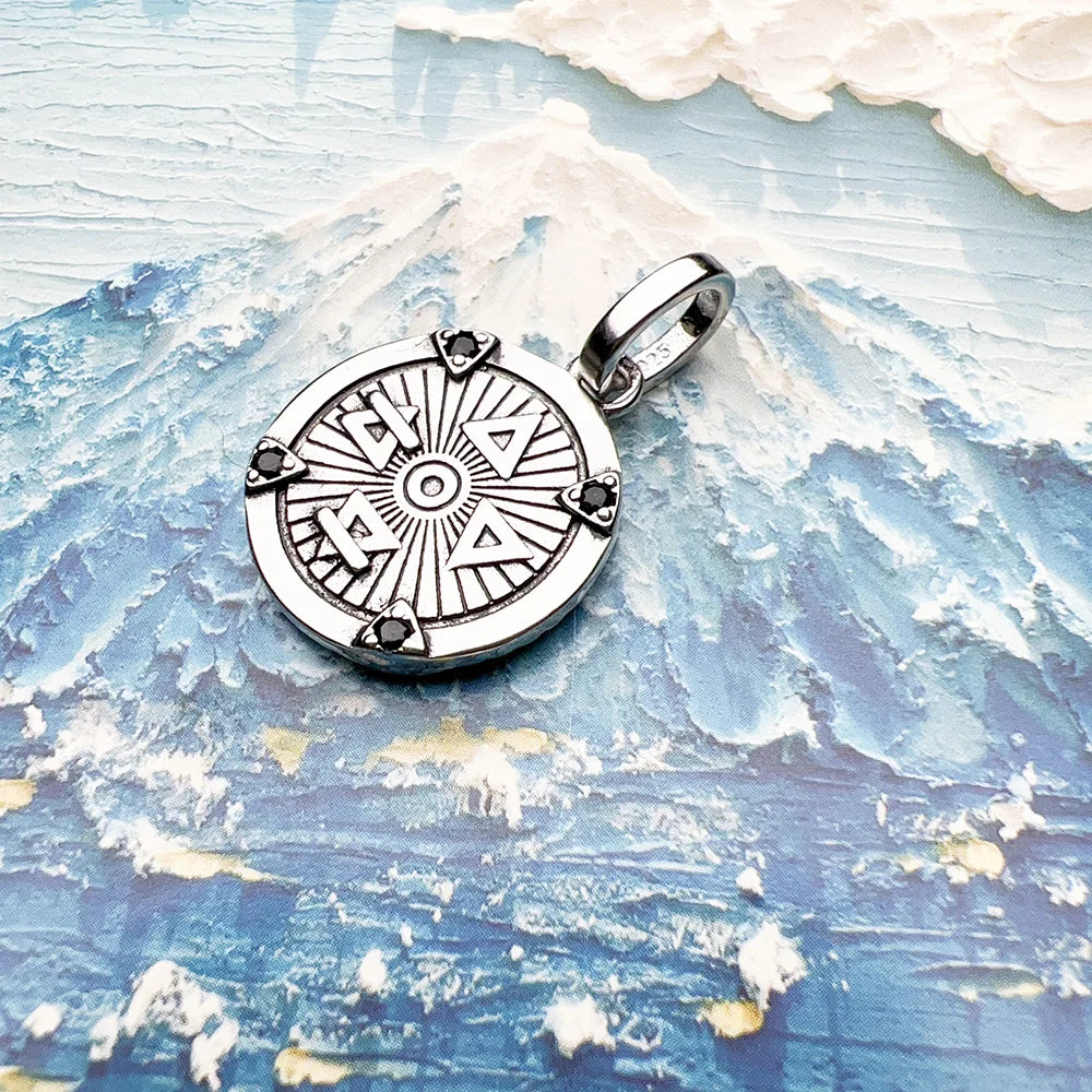 Brie & Marie Elements of Nature Talisman Pendant – 925 Sterling Silver Zodiac Necklace with Black Zircon