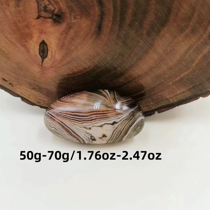 Silk Agate Palm Stone – 30g to 110g Natural Crystal for Grounding, Manifestation & Emotional Harmony