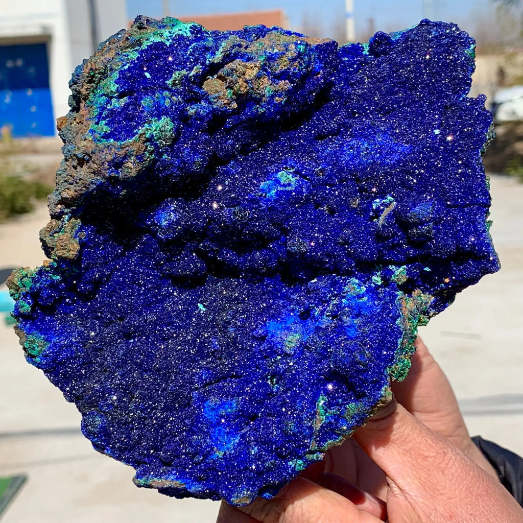 Large Natural Azurite Crystal Cluster – Manifestation Stone for Wealth & Spiritual Growth (550–1000g)