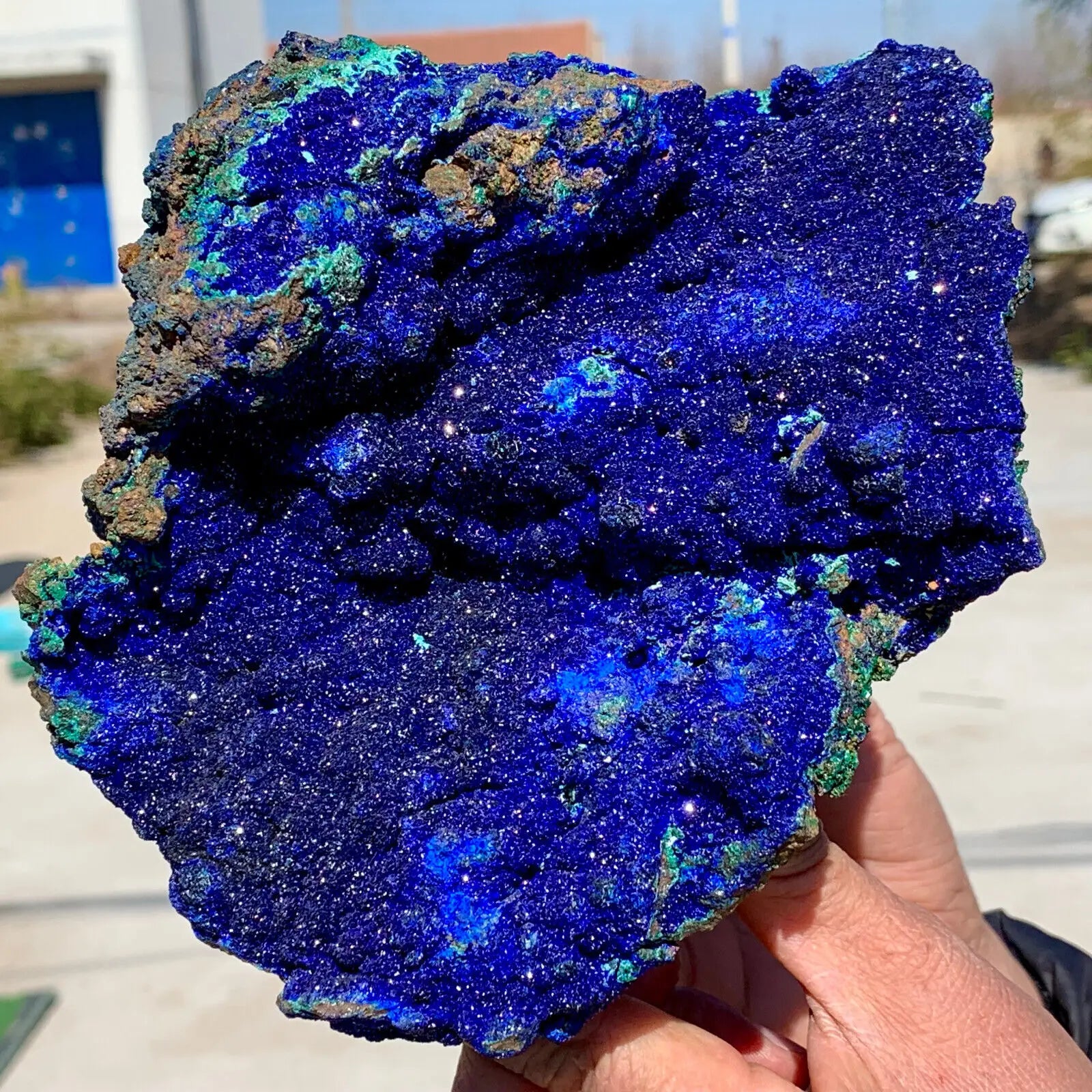 Large Natural Azurite Crystal Cluster – Manifestation Stone for Wealth & Spiritual Growth (550–1000g)
