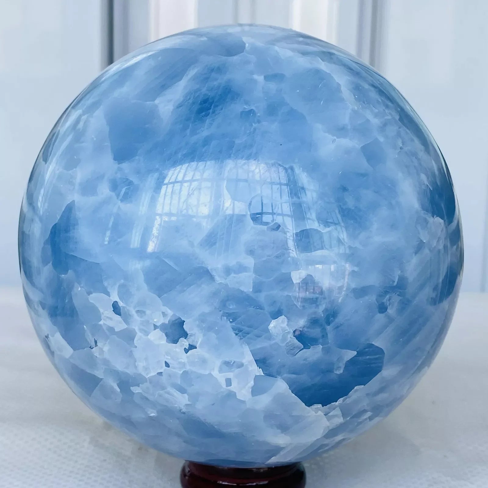Celestial Harmony Celestite Sphere – 2.5 kg to 15 kg | Angelic Calm & Manifestation Energy