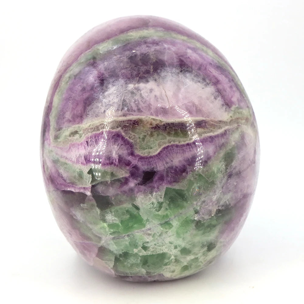 Mystic Fluorite Crystal Skull – 5.5" Hand-Carved Healing Stone for Energy & Meditation