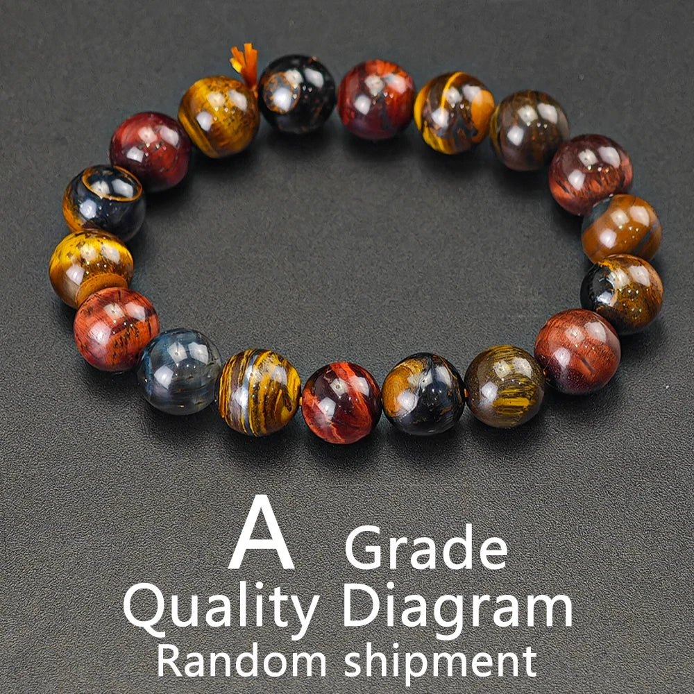 Natural Colored Tiger Eye Stone Bracelet – Square Beads Feng Shui Bangle