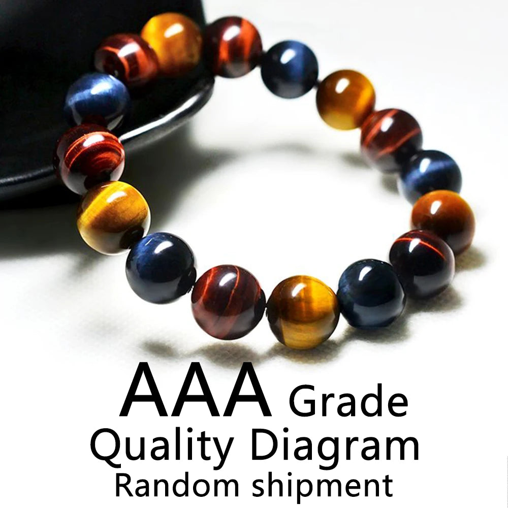 Natural Colored Tiger Eye Stone Bracelet – Square Beads Feng Shui Bangle