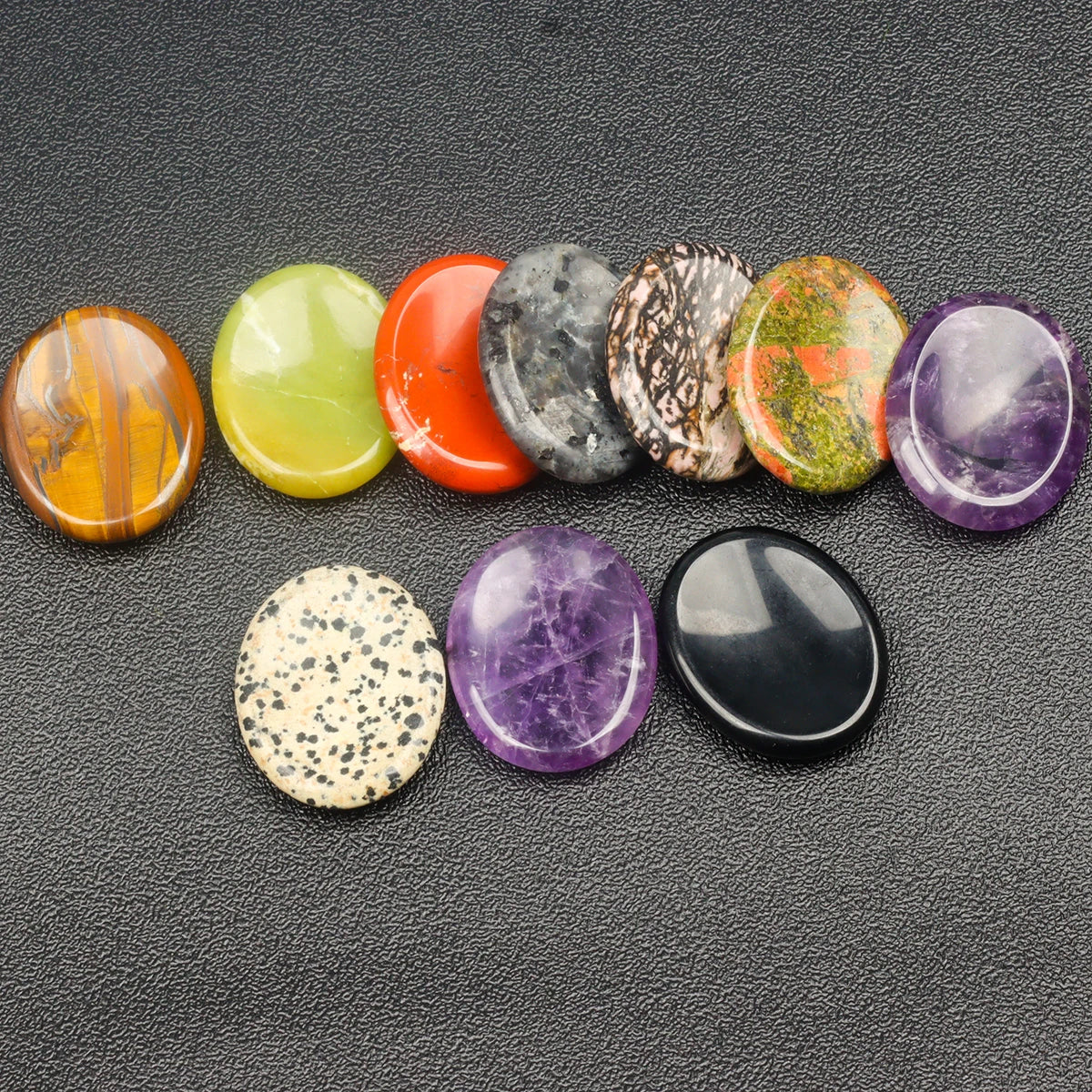 Jade Chakra Palm Stone – Natural Crystal Quartz Worry Stone for Healing & Manifestation