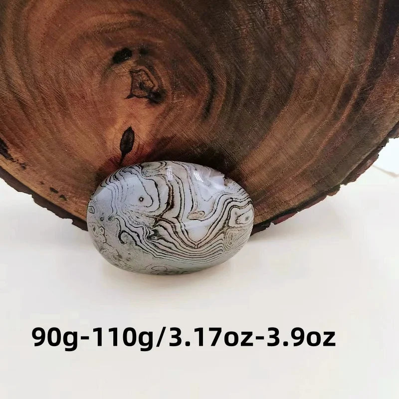 Silk Agate Palm Stone – 30g to 110g Natural Crystal for Grounding, Manifestation & Emotional Harmony