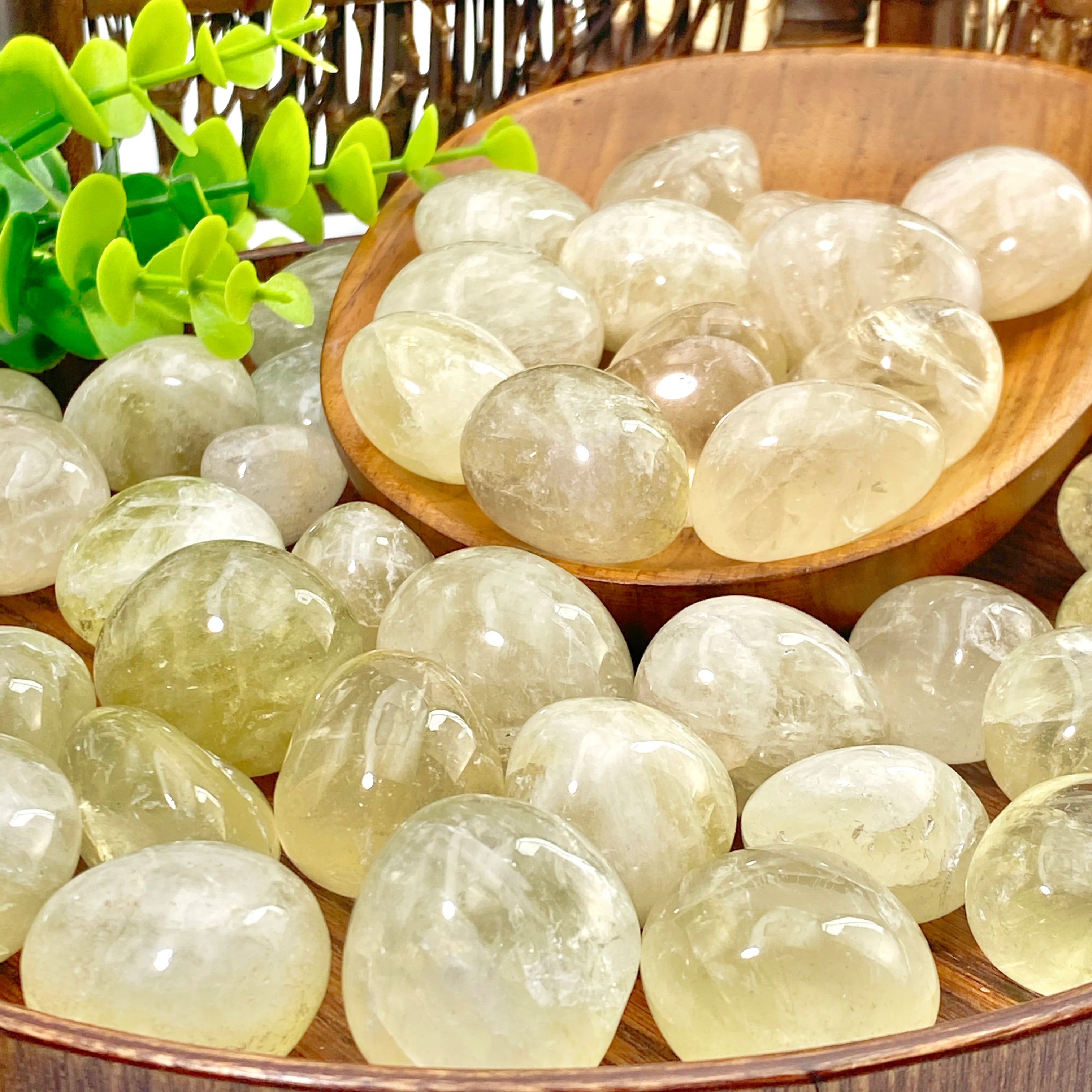 5PCS Lemon Citrine Tumbled Stones (1–5cm)