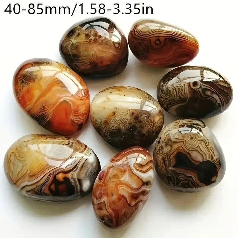 Silk Agate Palm Stone – 30g to 110g Natural Crystal for Grounding, Manifestation & Emotional Harmony